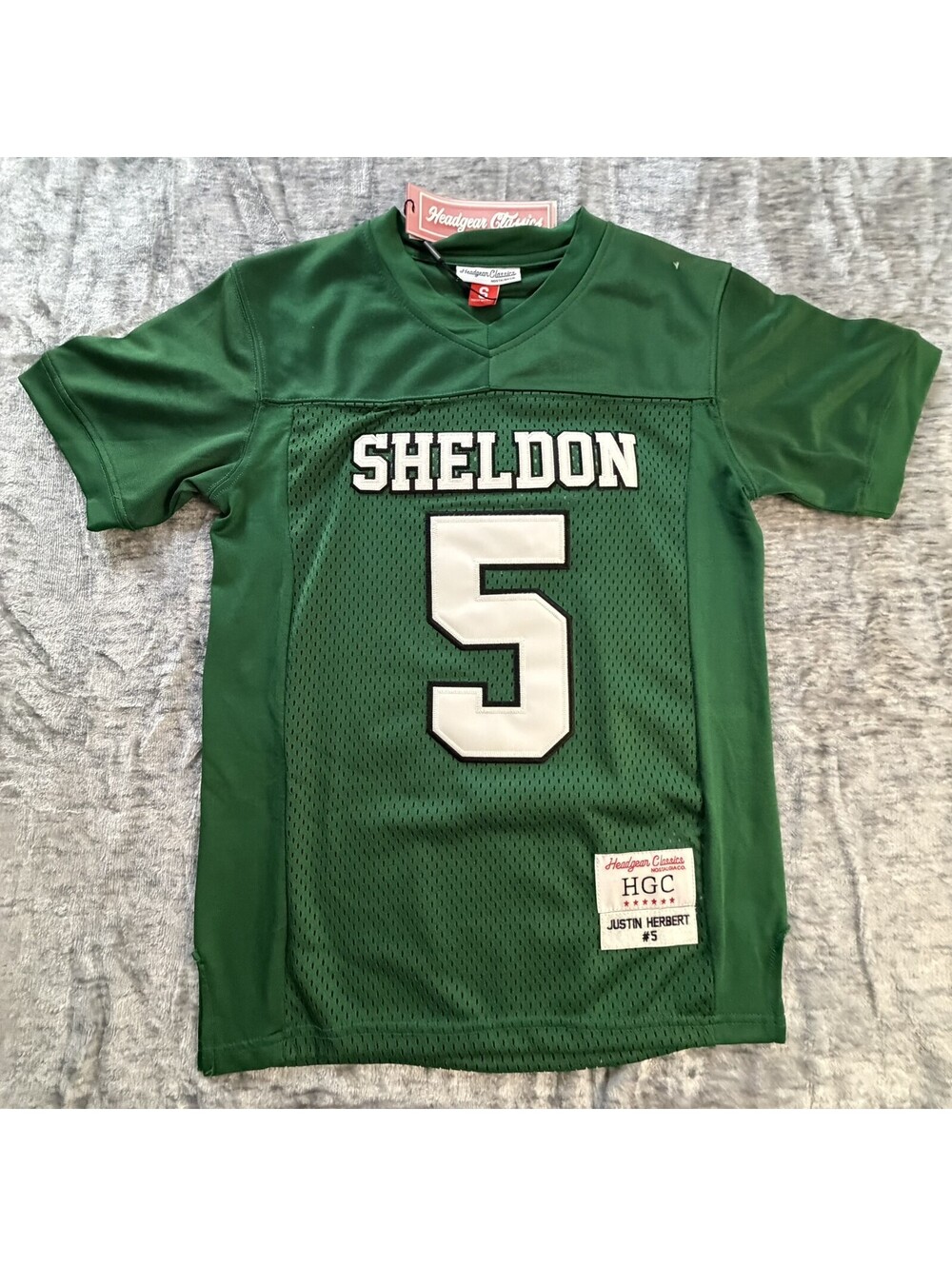 Justin Herbert Headgear Classics Sheldon High School Youth Football Jersey HGC S